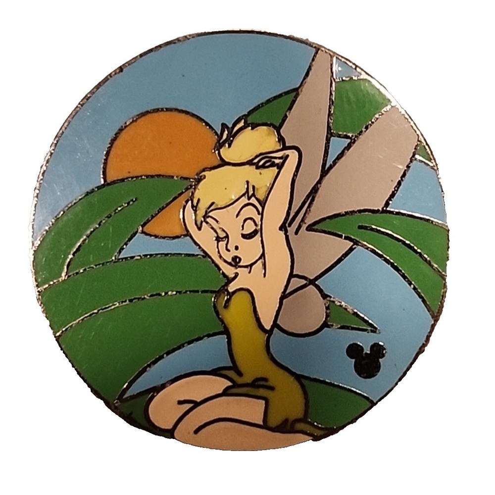 Disney Pin Tinker Bell Morning Fairy Cast Hidden Mickey 39081 DLR Global Lanyard